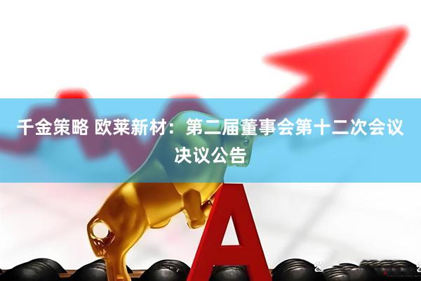 千金策略 欧莱新材：第二届董事会第十二次会议决议公告