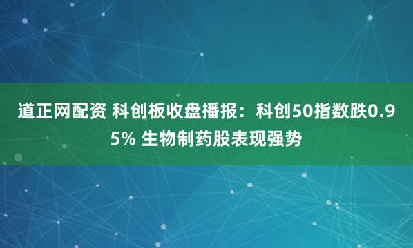 道正网配资 科创板收盘播报：科创50指数跌0.95% 生物制药股表现强势
